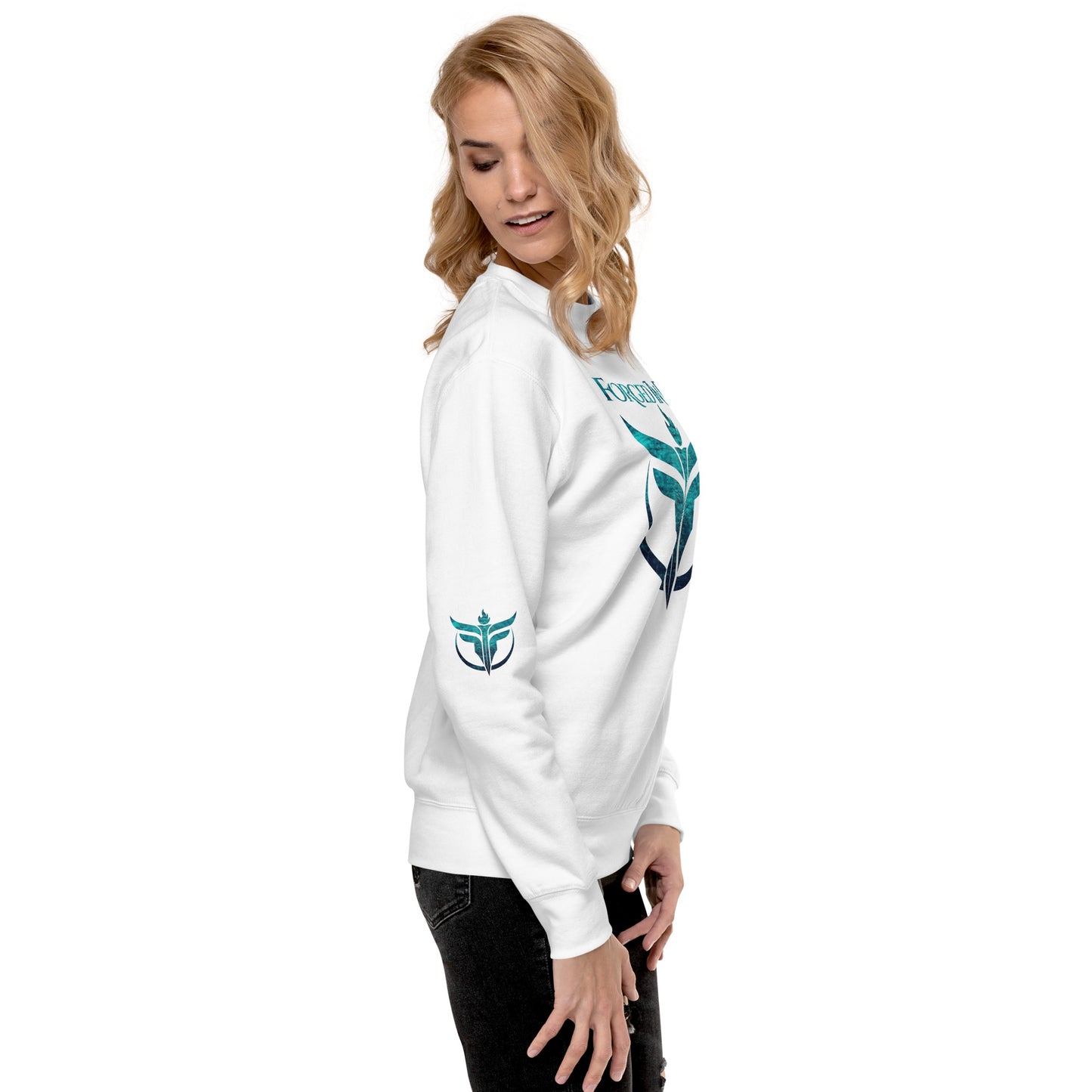 Unisex Logo'd Sleeves + Chest Sweatshirt