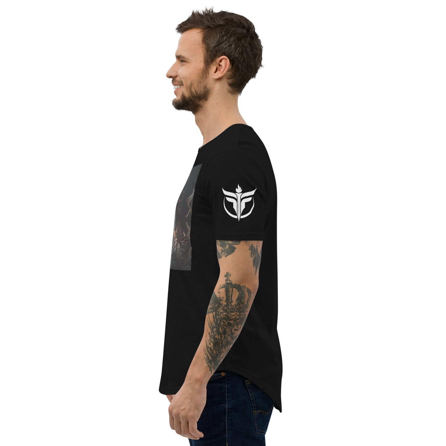 Caged Cover Art Men's Curved Hem T-Shirt