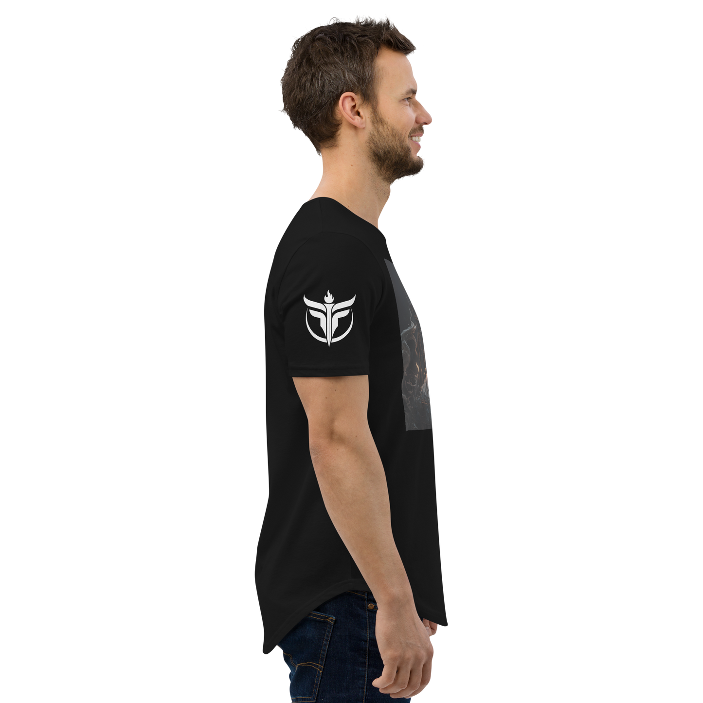 Caged Cover Art Men's Curved Hem T-Shirt
