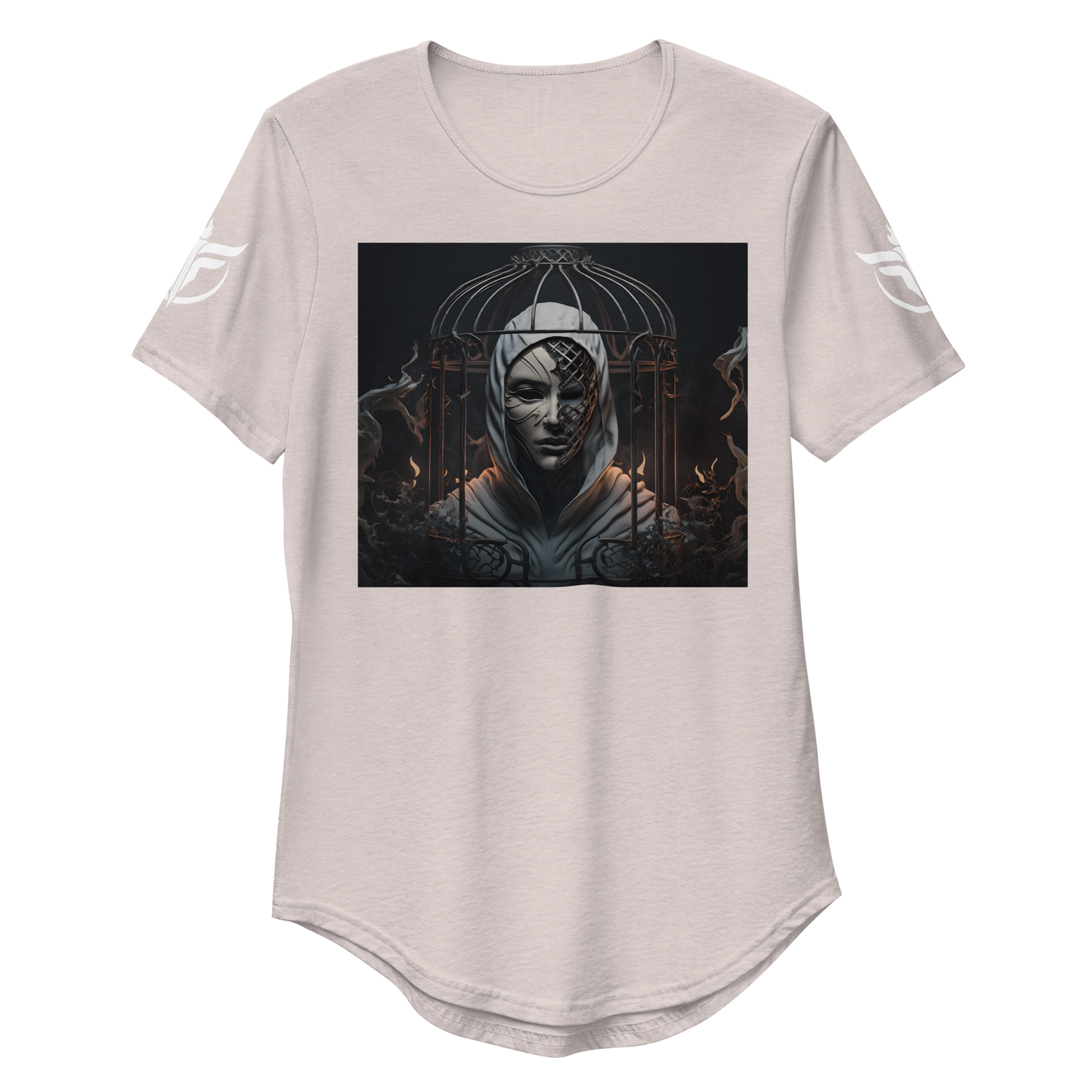 Caged Cover Art Men's Curved Hem T-Shirt