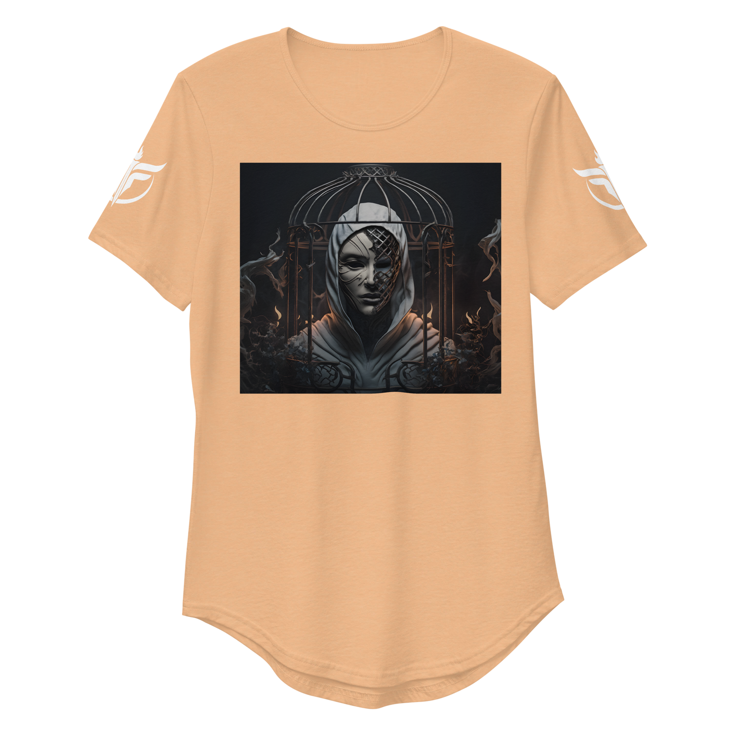 Caged Cover Art Men's Curved Hem T-Shirt
