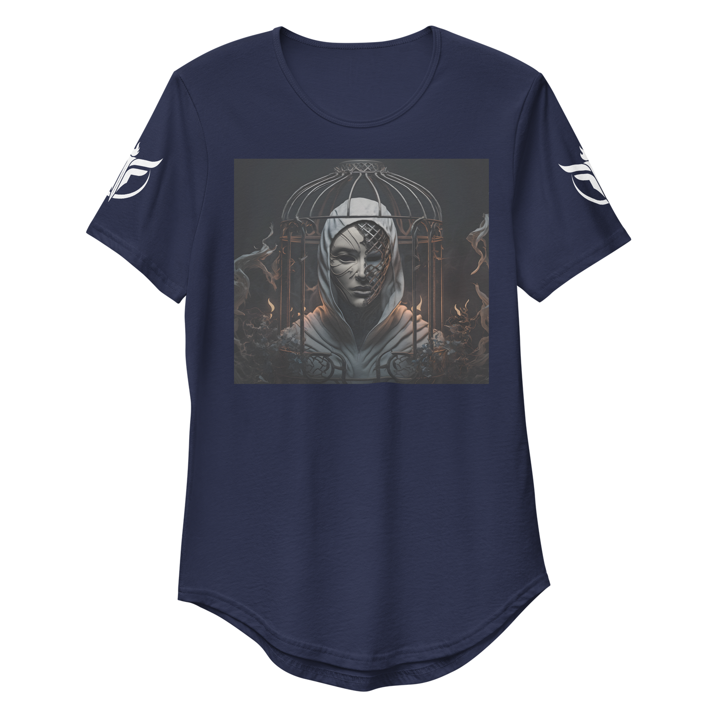 Caged Cover Art Men's Curved Hem T-Shirt