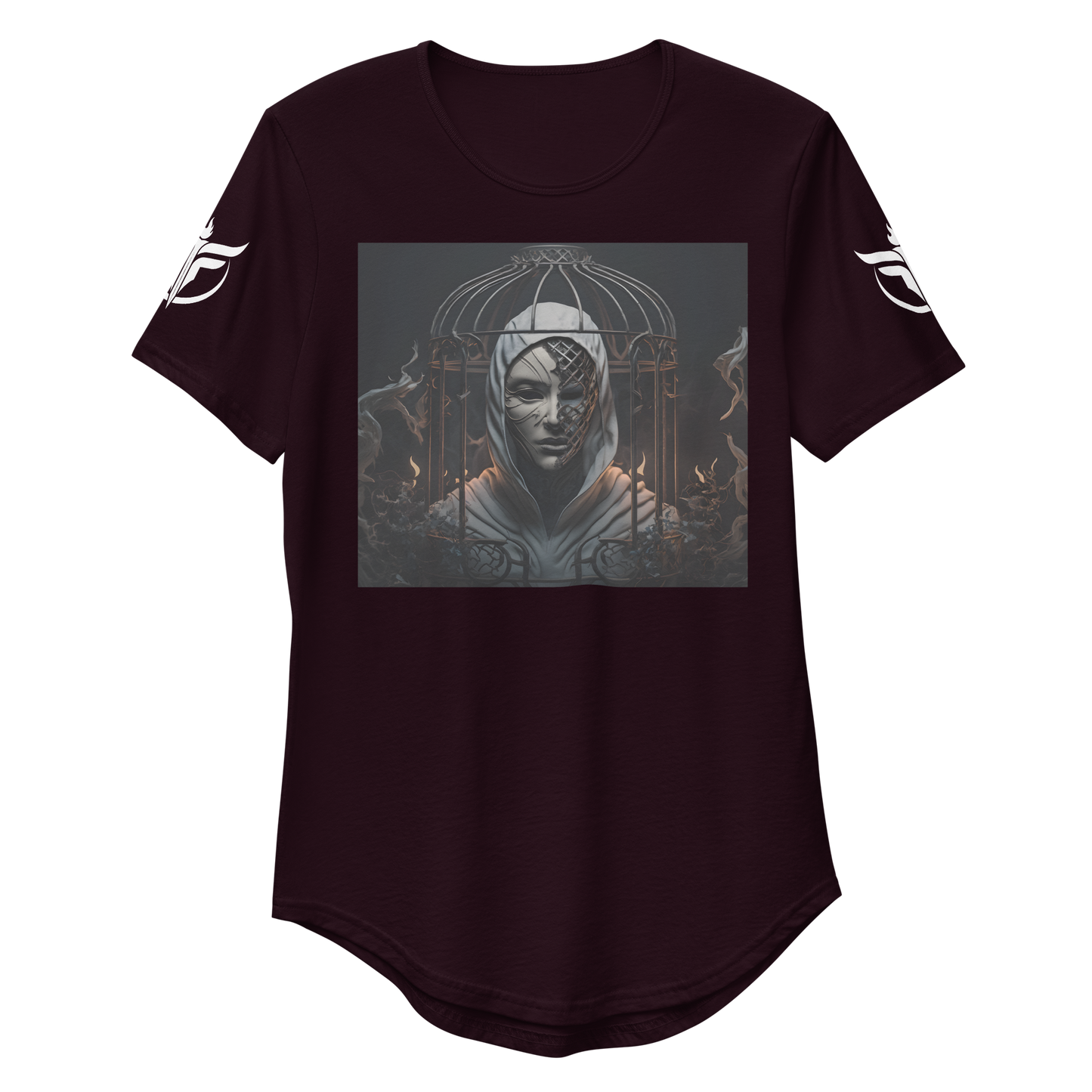 Caged Cover Art Men's Curved Hem T-Shirt