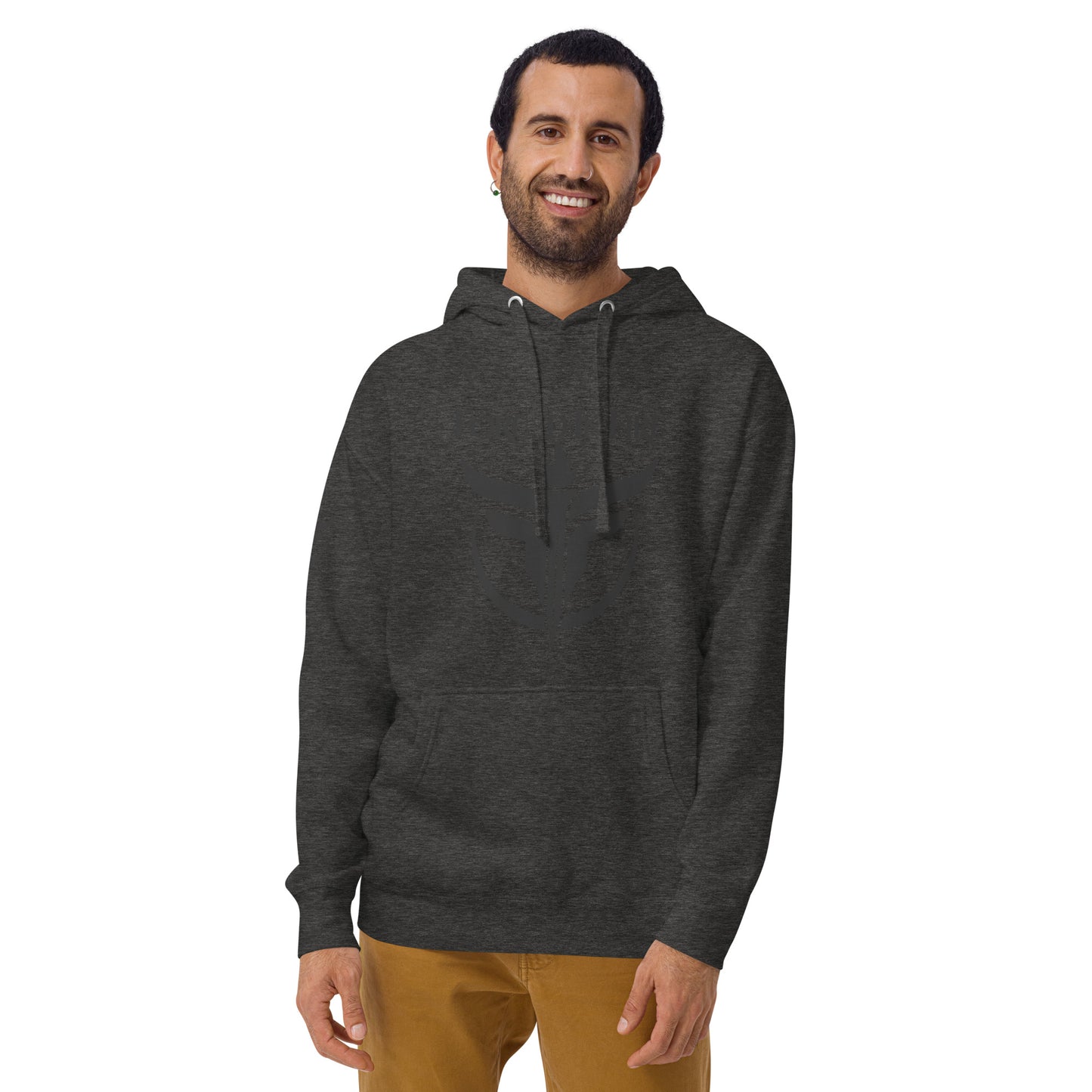 Unisex Black Logo Sleeves + Chest Hoodie