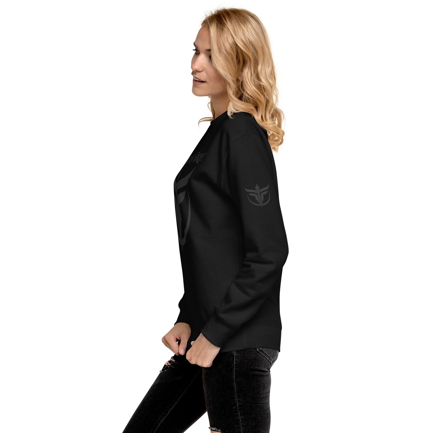 Unisex Black Logo Premium Sweatshirt