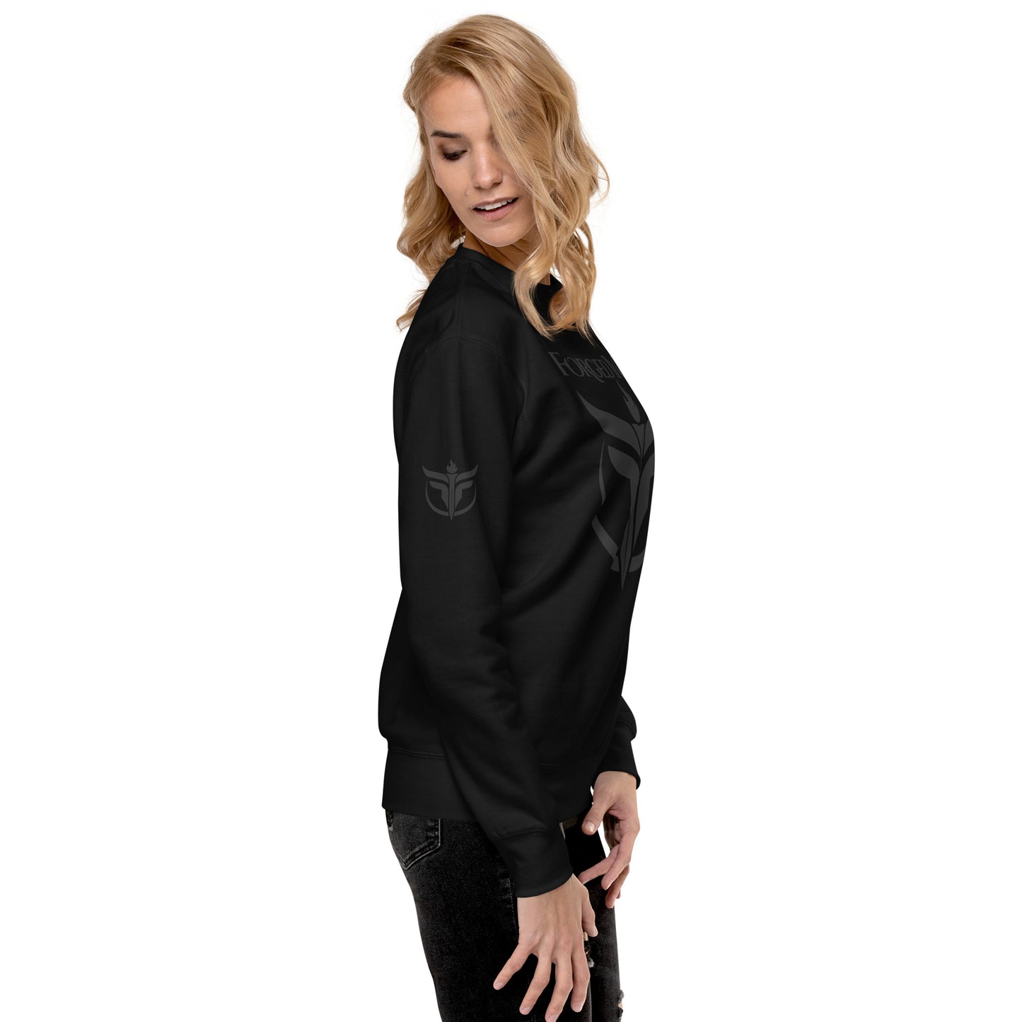 Unisex Black Logo Premium Sweatshirt