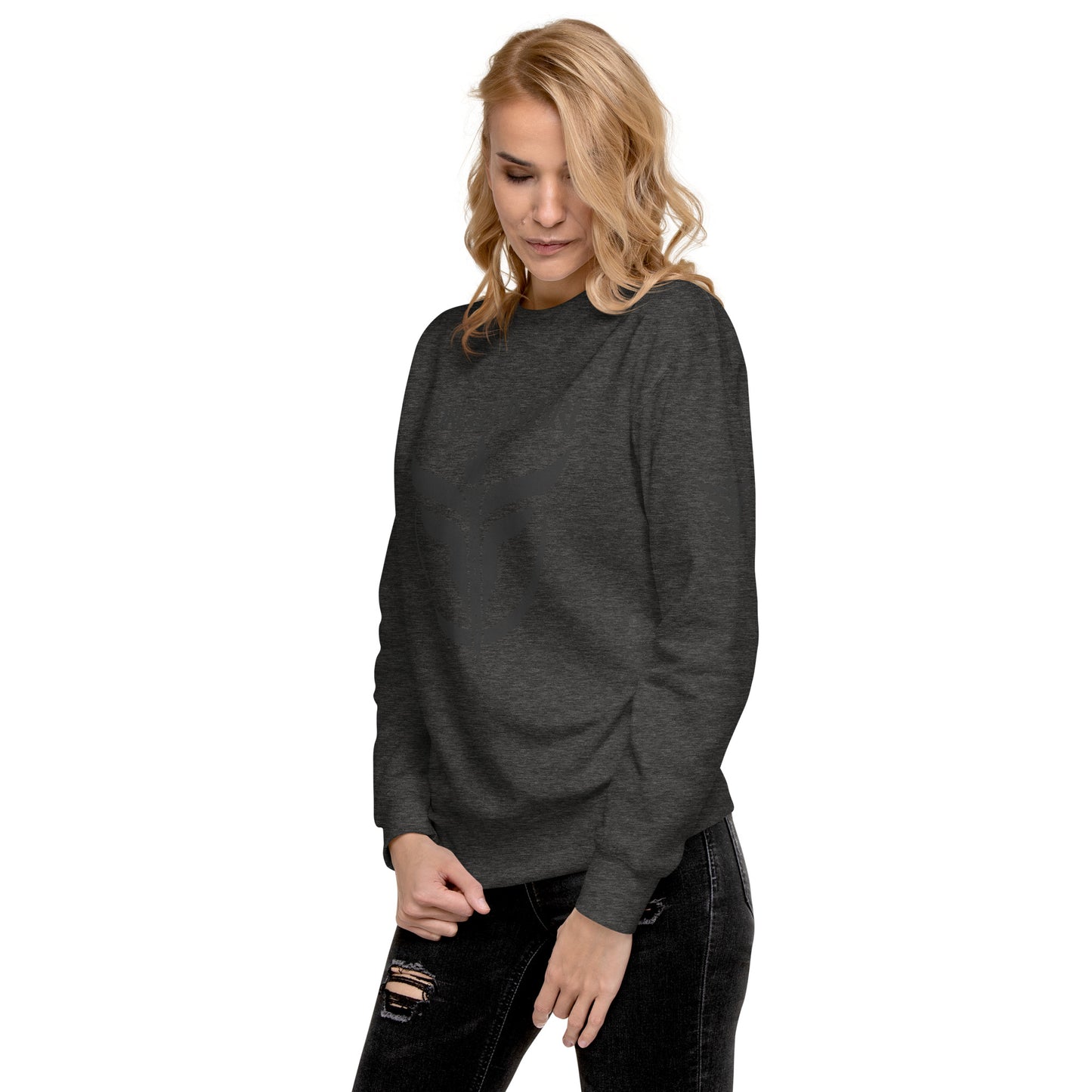 Unisex Black Logo Premium Sweatshirt