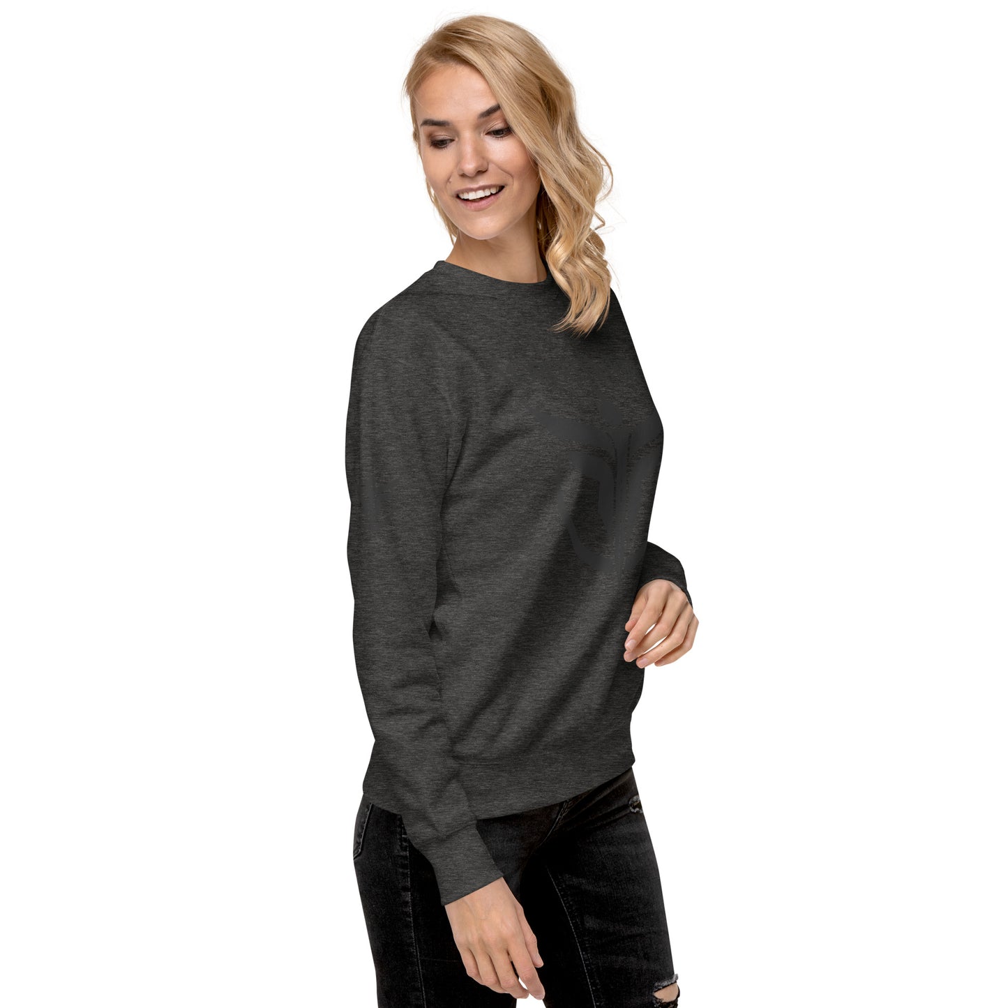 Unisex Black Logo Premium Sweatshirt