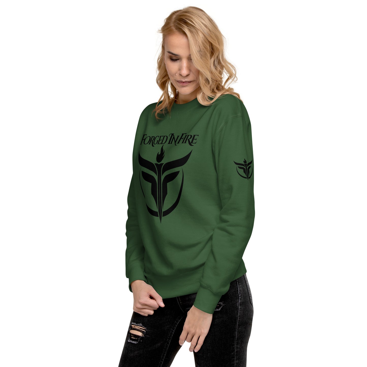Unisex Black Logo Premium Sweatshirt