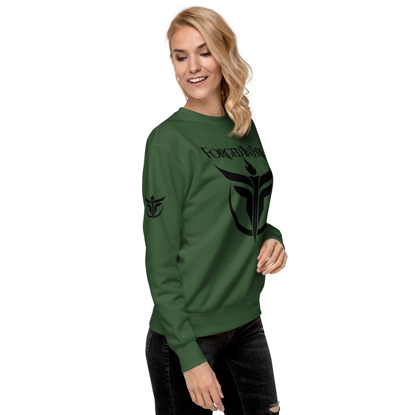 Unisex Black Logo Premium Sweatshirt