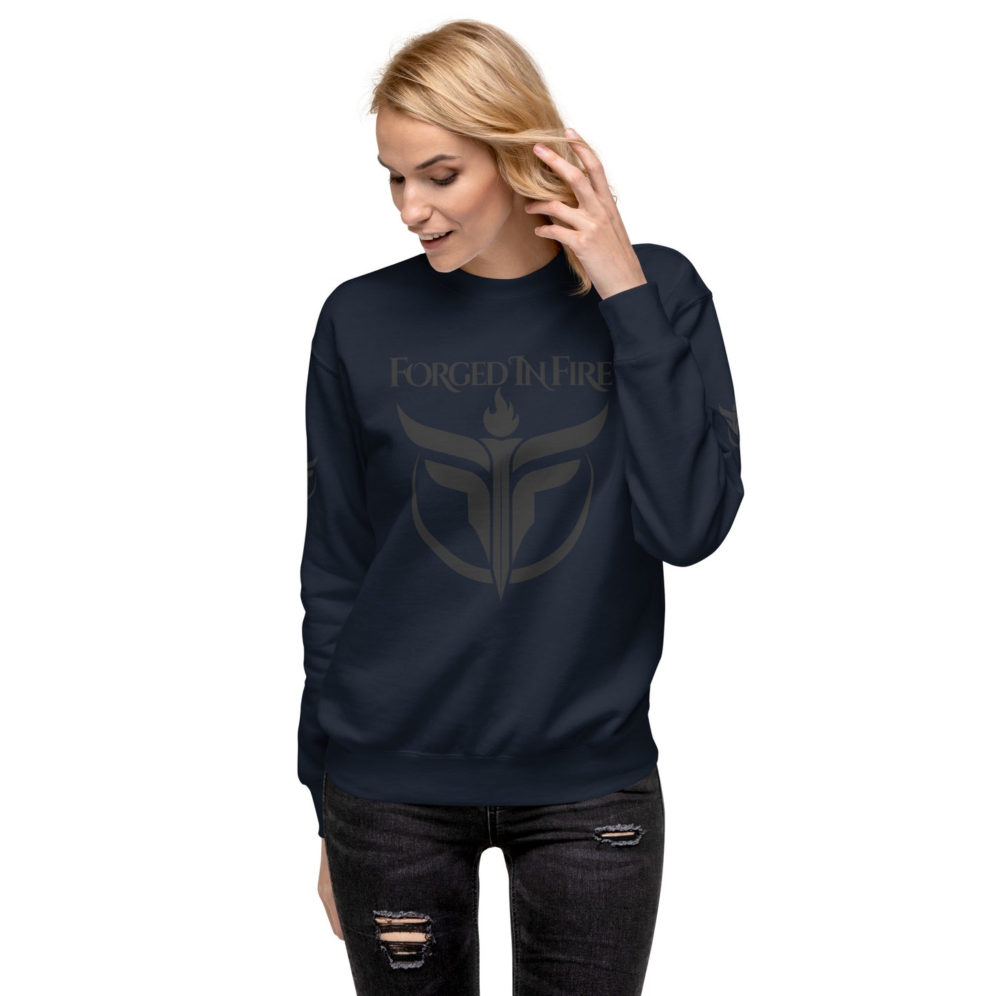 Unisex Black Logo Premium Sweatshirt