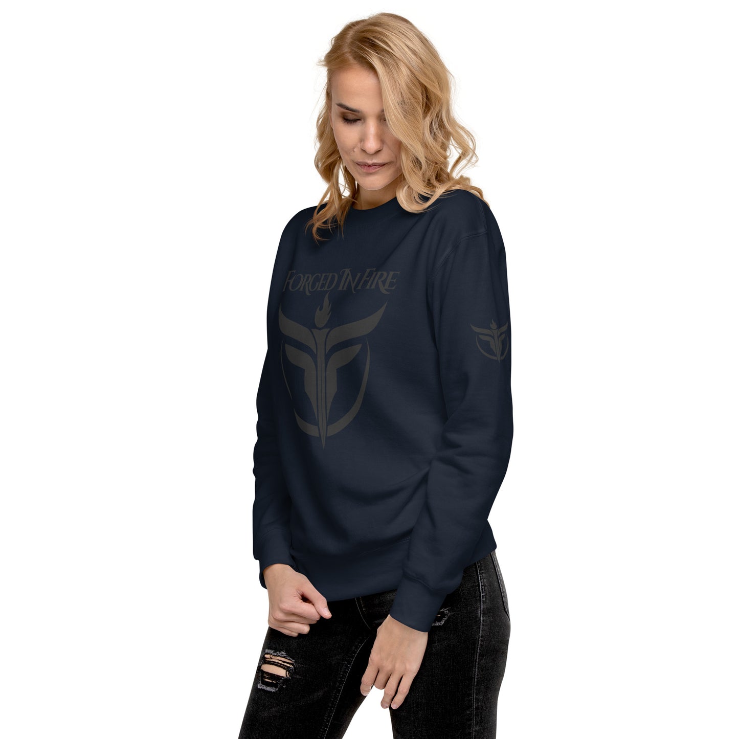 Unisex Black Logo Premium Sweatshirt