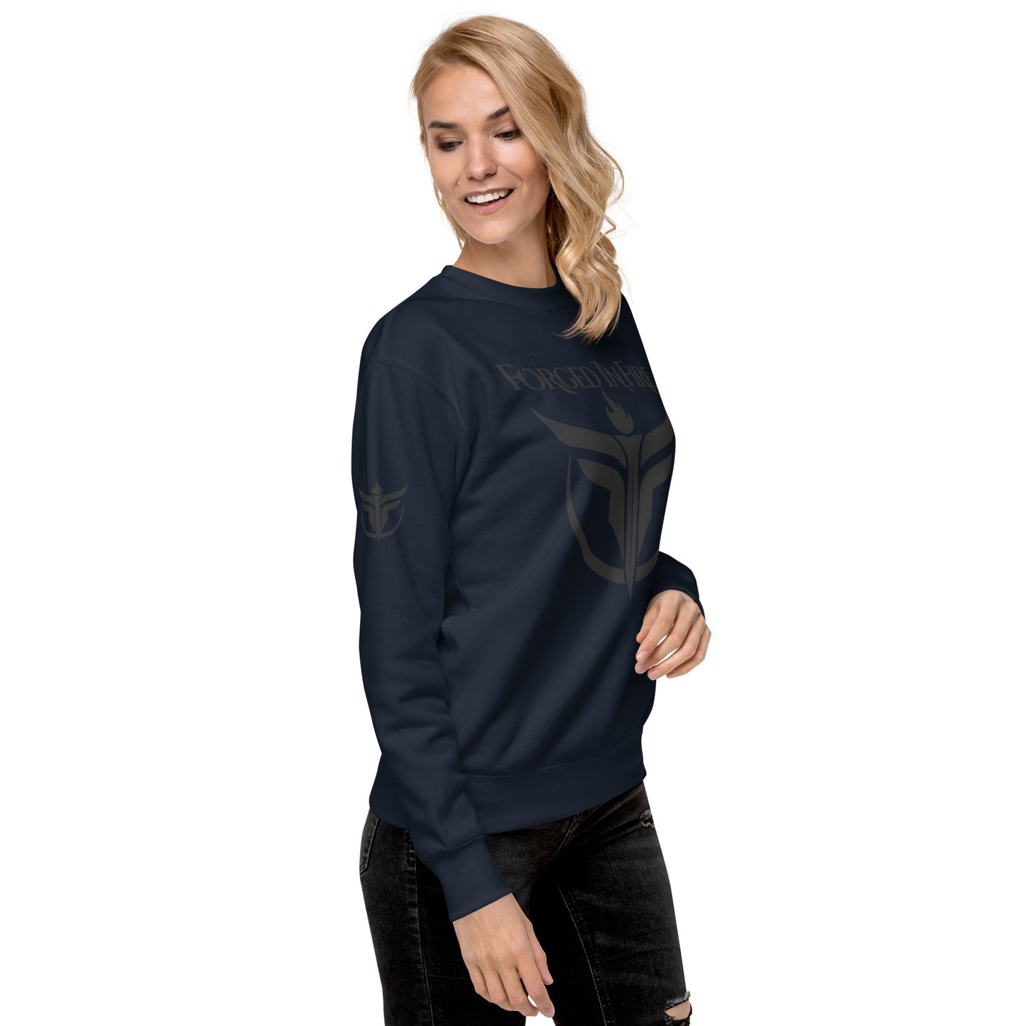 Unisex Black Logo Premium Sweatshirt