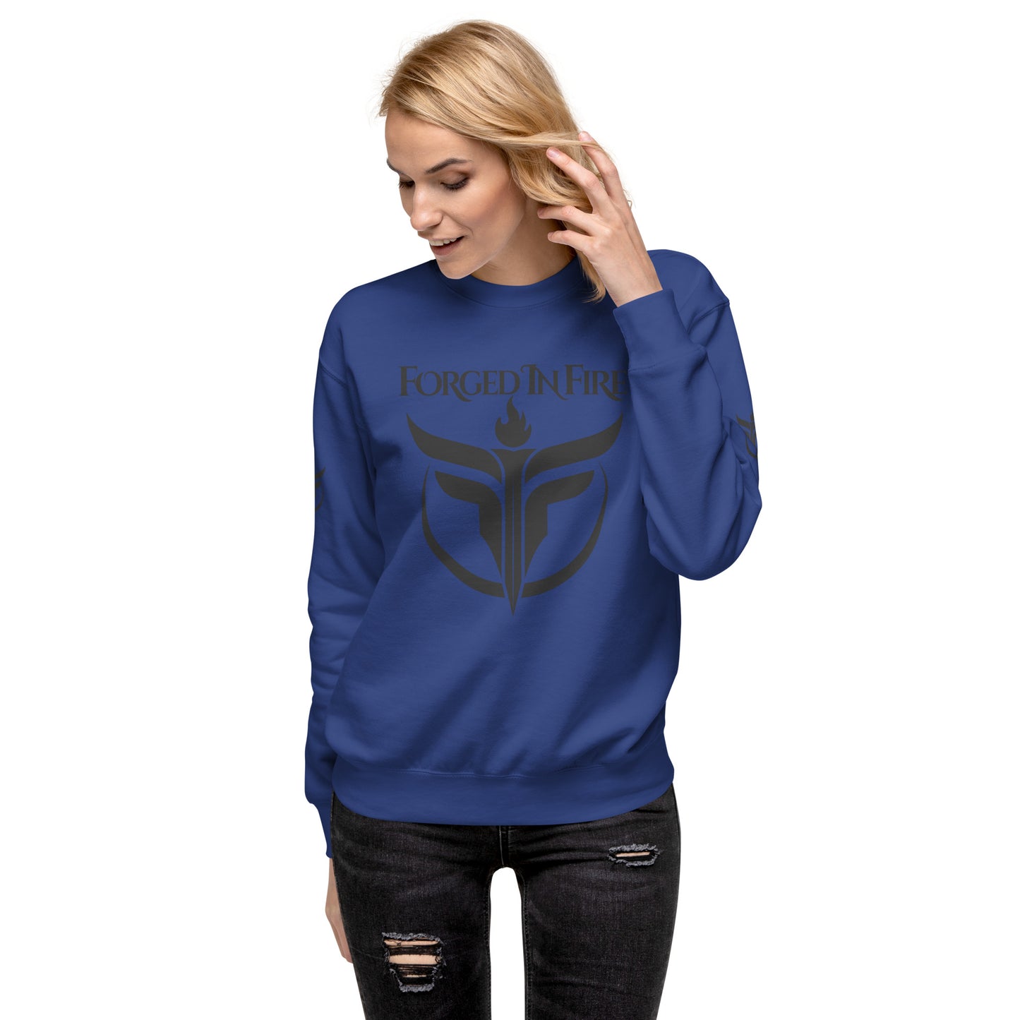 Unisex Black Logo Premium Sweatshirt
