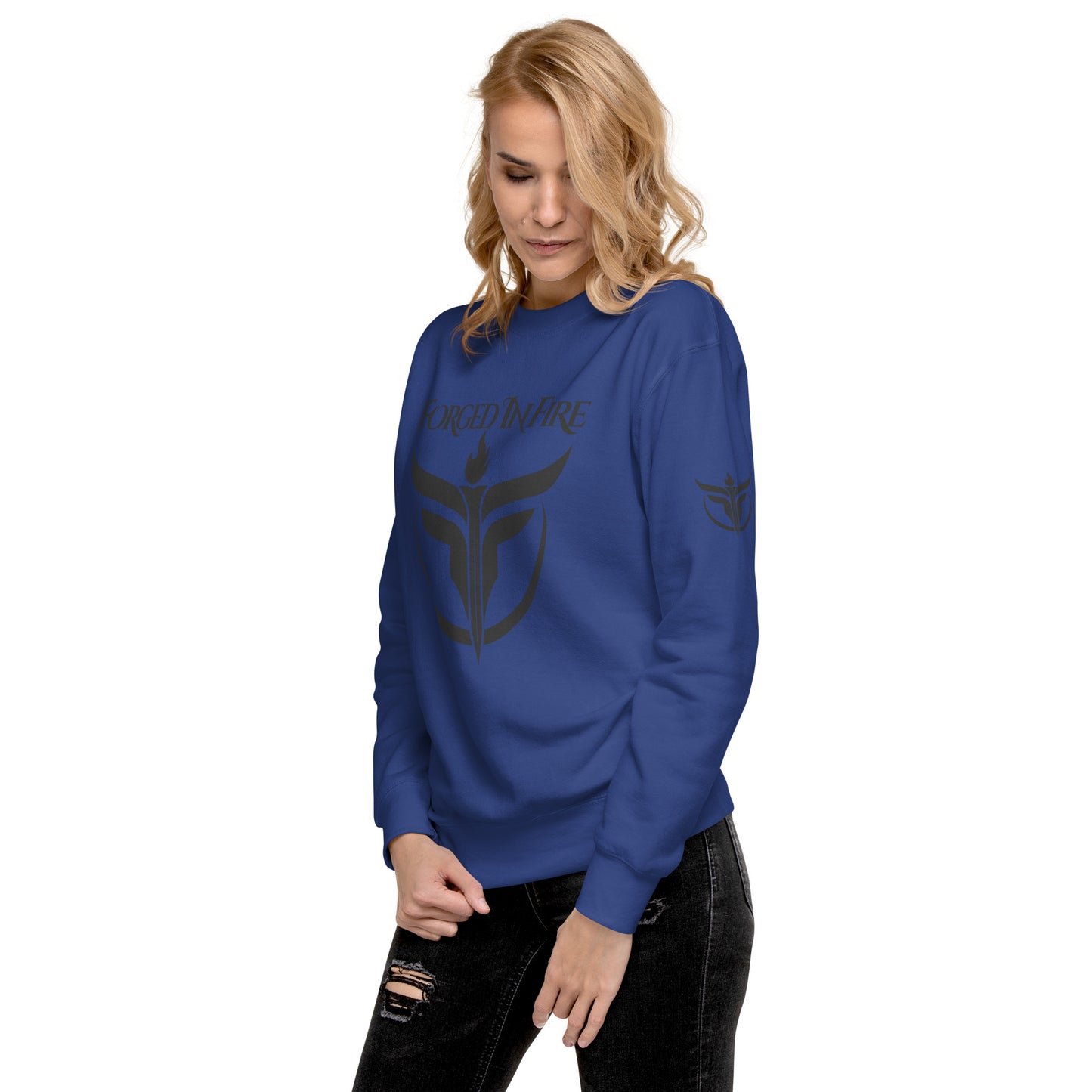 Unisex Black Logo Premium Sweatshirt