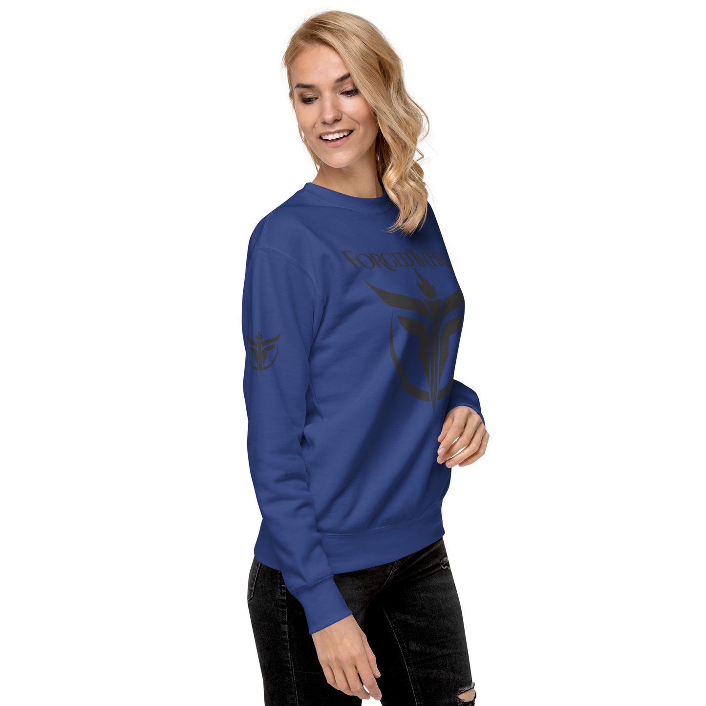 Unisex Black Logo Premium Sweatshirt